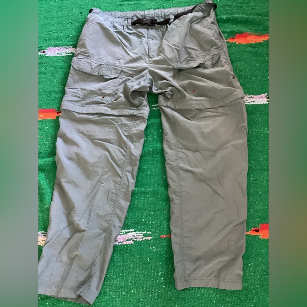 REI Convertible Nylon Hiking Pants Men’s Large UPF 50+ Cargo Camping Green